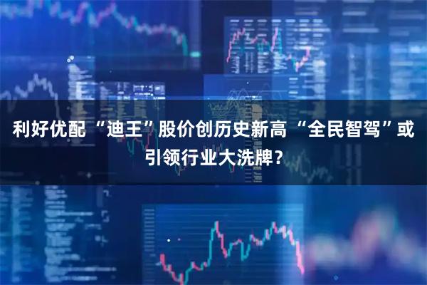 利好优配 “迪王”股价创历史新高 “全民智驾”或引领行业大洗牌？