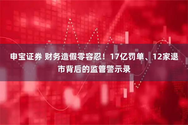 申宝证券 财务造假零容忍！17亿罚单、12家退市背后的监管警示录